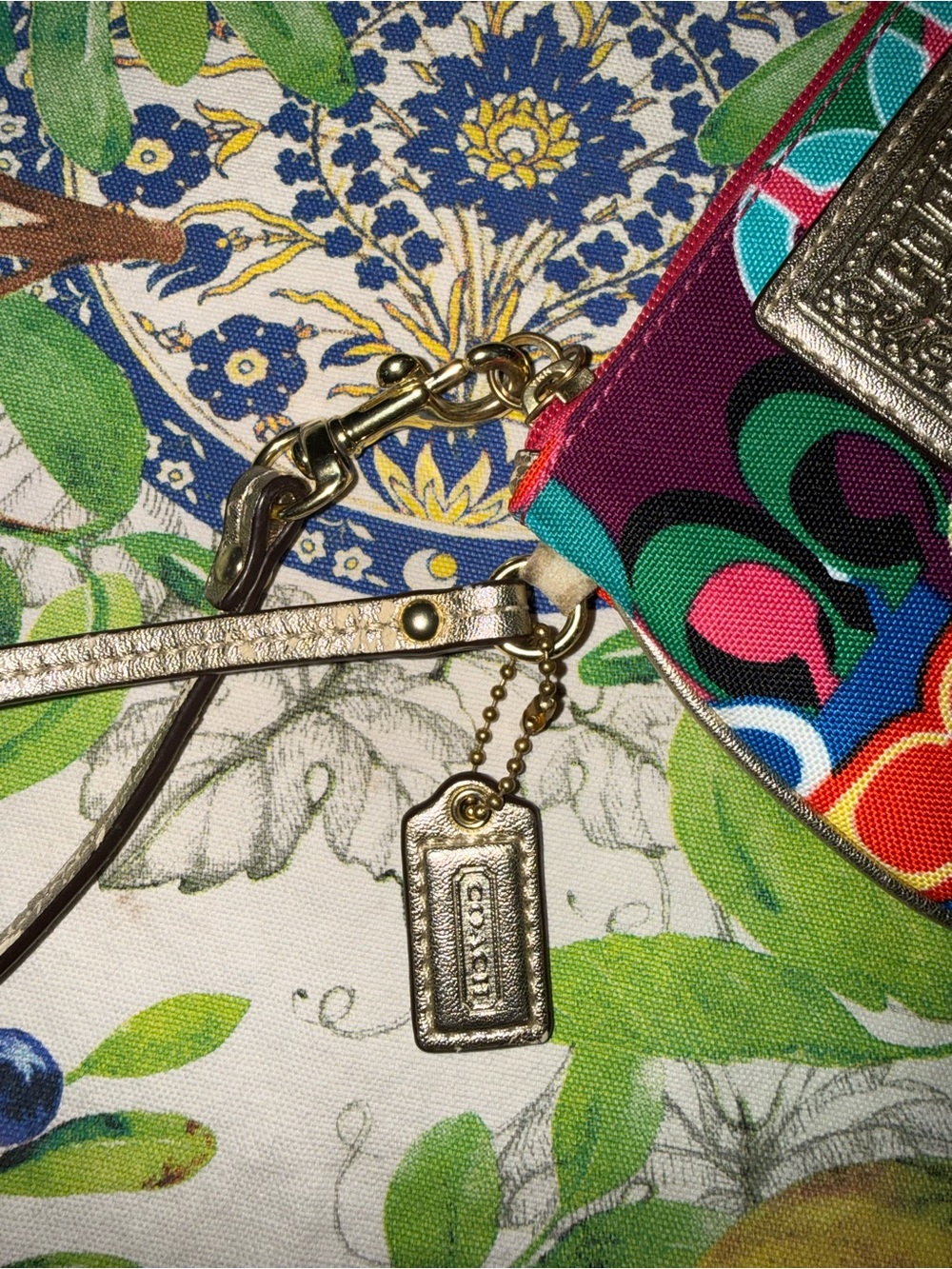Coach Multicolor Graphic Signature Wristlet - Picture 3 of 9